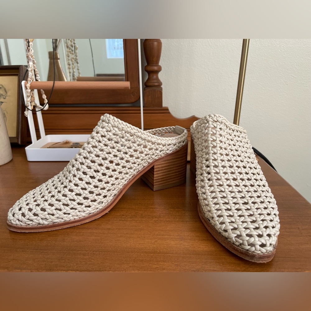 Intentionally Blank Caps Heeled Mules size 7